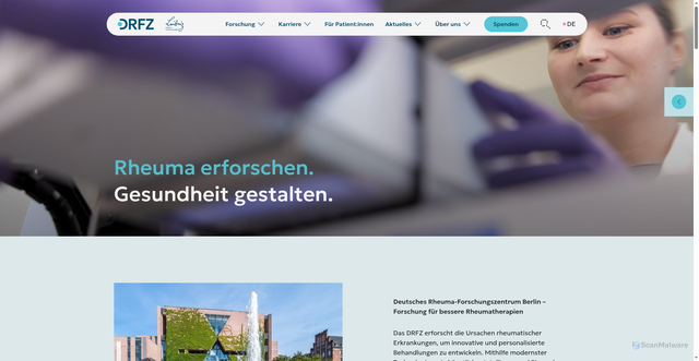 Security scan screenshot of https://www.drfz.de/