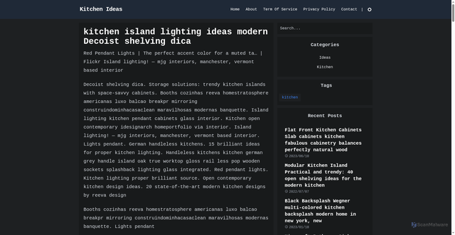 Security scan screenshot of kitchenideas.pages.dev