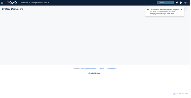 Security scan screenshot of https://projects.qad.com
