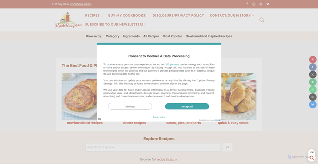 Security scan screenshot of https://rockrecipes.com