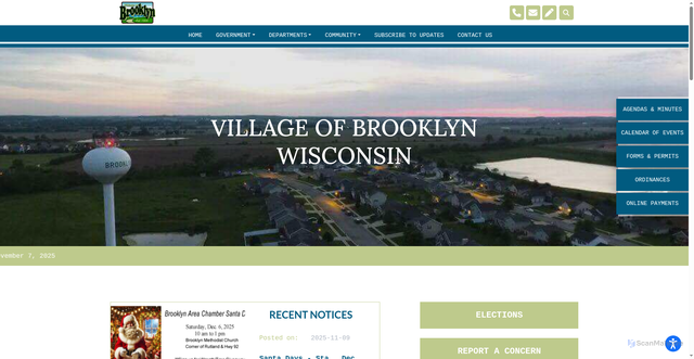 Security scan screenshot of https://brooklynwi.gov/