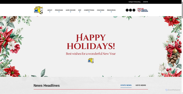 Security scan screenshot of https://www.enysoccer.com/