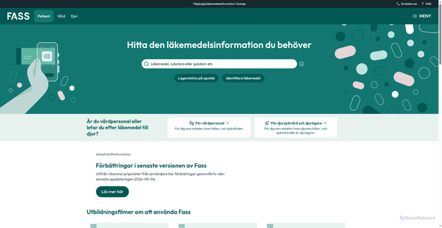 Security scan screenshot of https://fass.se