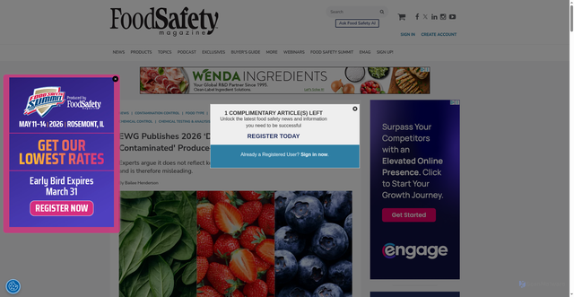 Security scan screenshot of https://www.food-safety.com/articles/11266-ewg-publishes-2026-dirty-dozen-list-of-pesticide-contaminated-producebut-is-it-scientifically-sound