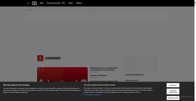 Security scan screenshot of https://bleacherreport.com/bayer-leverkusen