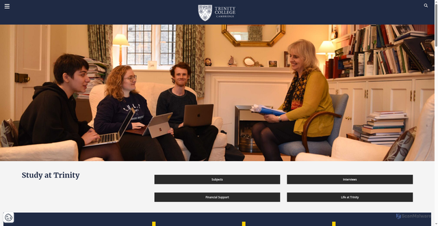 Security scan screenshot of https://www.trin.cam.ac.uk/