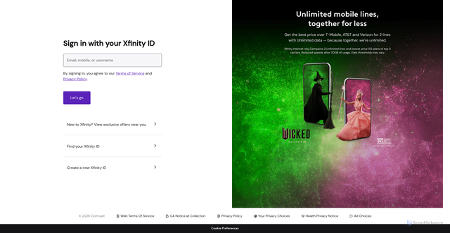 Security scan screenshot of https://oauthcomcast.vercel.app/