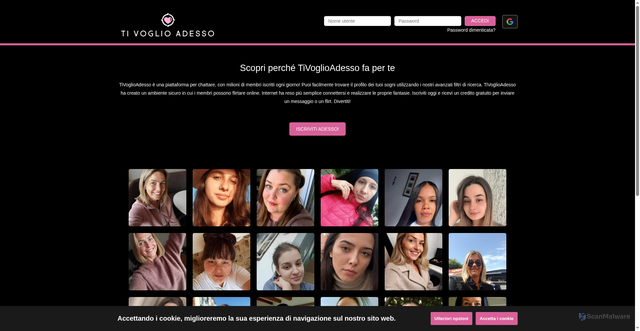 Security scan screenshot of https://tivoglioadesso.com
