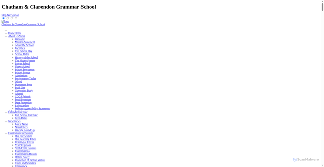 Security scan screenshot of https://www.ccgrammarschool.co.uk