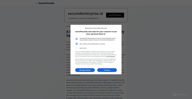 Security scan screenshot of https://securedenterprise.id