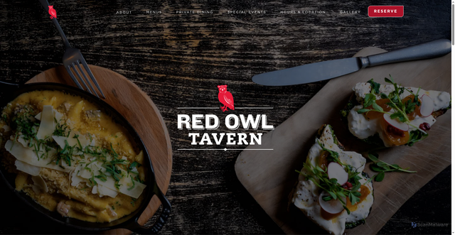 Security scan screenshot of https://www.redowltavern.com/