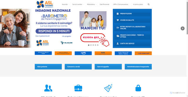 Security scan screenshot of https://www.aslteramo.it/