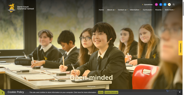 Security scan screenshot of https://www.danecourt.kent.sch.uk/