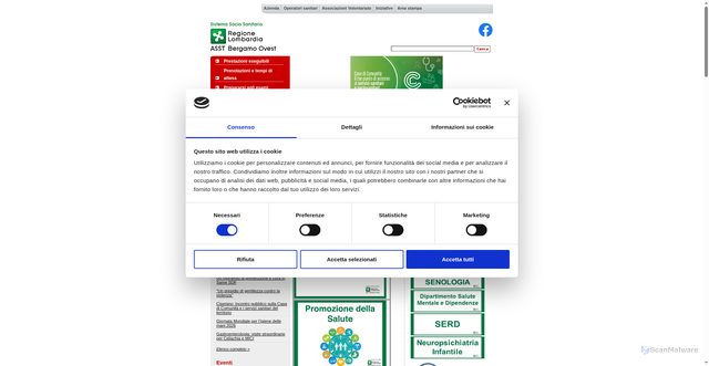 Security scan screenshot of https://www.asst-bgovest.it