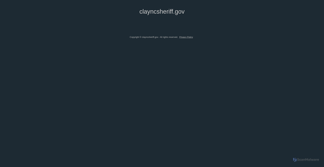 Security scan screenshot of https://clayncsheriff.gov/
