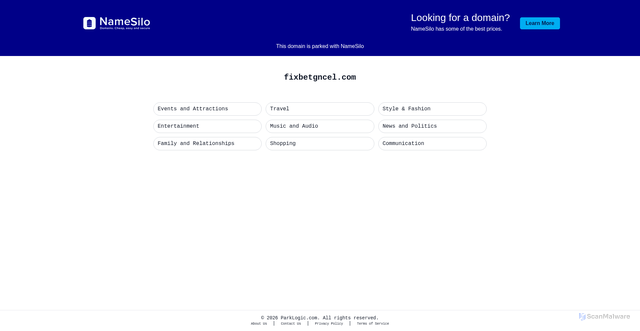 Security scan screenshot of fixbetgncel.com
