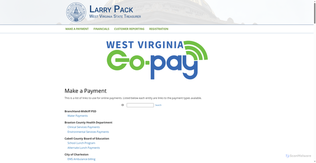 Security scan screenshot of https://wvgopay.gov/