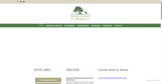 Security scan screenshot of https://hollywoodpark-tx.gov/