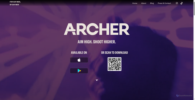 Security scan screenshot of https://archerapp.com