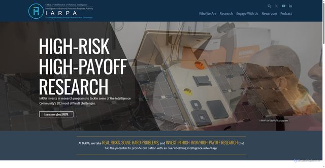 Security scan screenshot of https://iarpa.gov/