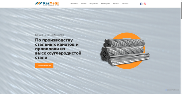 Security scan screenshot of https://kaz-metiz.com