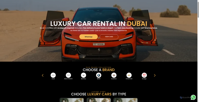 Security scan screenshot of http://zedixcarrental.com/