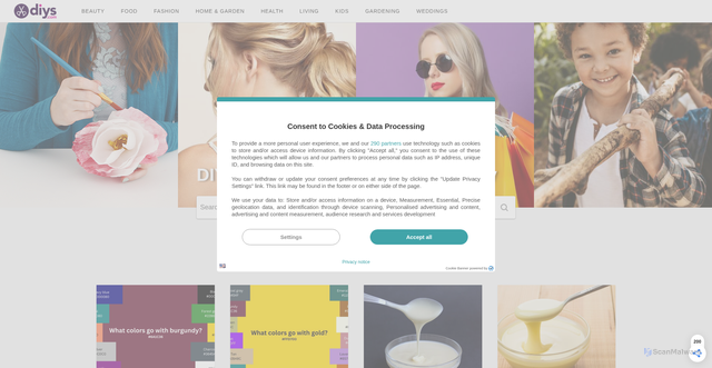 Security scan screenshot of https://cdn.diys.com