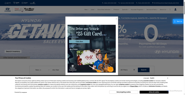 Security scan screenshot of https://www.garyromehyundai.com/