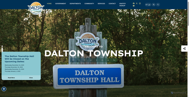 Security scan screenshot of https://daltonmi.gov/