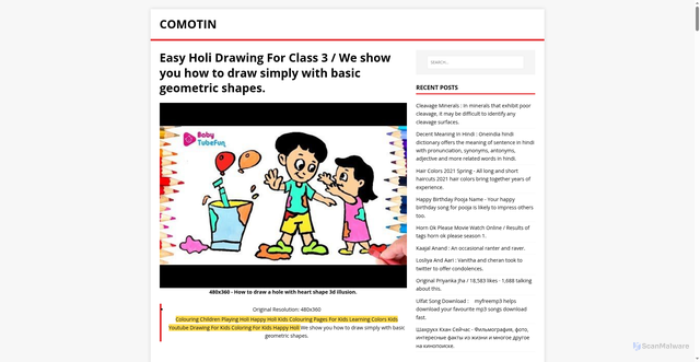 Security scan screenshot of https://nimotco.pages.dev/post/easy-holi-drawing-for-class-3/