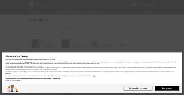 Security scan screenshot of https://actu.orange.fr/france/proces-du-meurtre-de-lola-dahbia-benkired-condamnee-a-la-reclusion-criminelle-a-perpetuite-reelle-magic-CNT000002lncs9.html