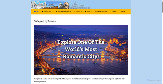 Security scan screenshot of https://www.budapestbylocals.com/