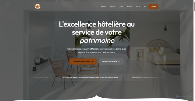 Security scan screenshot of https://conciergerie-ma.com/