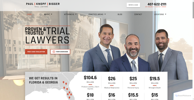 Security scan screenshot of https://pkblawfirm.com/
