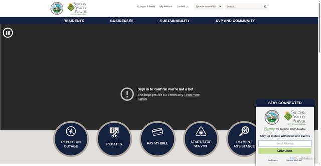Security scan screenshot of https://www.siliconvalleypower.com/