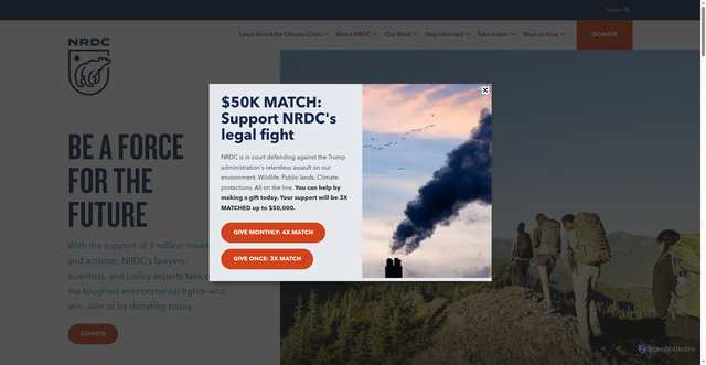 Security scan screenshot of https://www.nrdc.org