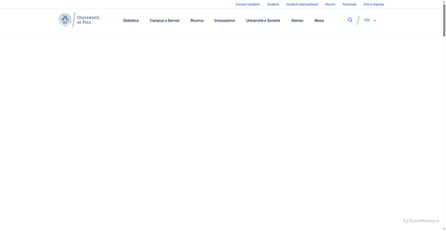 Security scan screenshot of https://www.unipi.it/