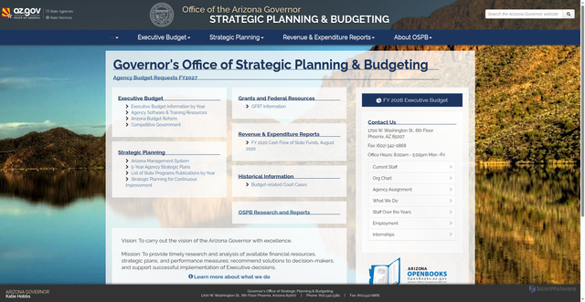 Security scan screenshot of https://azospb.gov/
