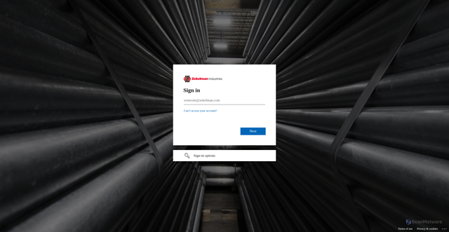 Security scan screenshot of https://jmcsteel-my.sharepoint.com
