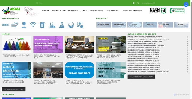 Security scan screenshot of https://www.arpa.marche.it/