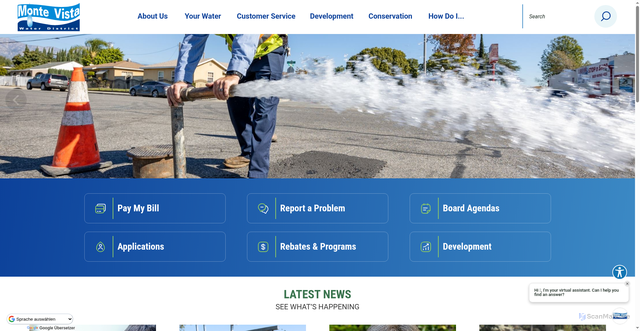 Security scan screenshot of https://www.mvwd.org/