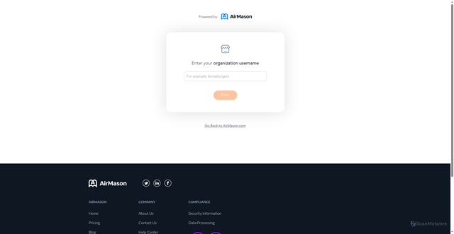 Security scan screenshot of https://books.airmason.com