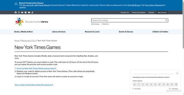 Security scan screenshot of https://www.slcl.org/resources/new-york-times-games