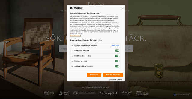 Security scan screenshot of https://barnebys.se