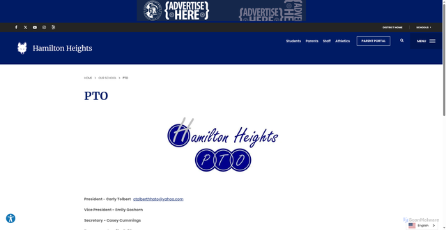 Security scan screenshot of https://hh.casdonline.org/our-school/pto