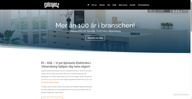 Security scan screenshot of https://sjostads.se