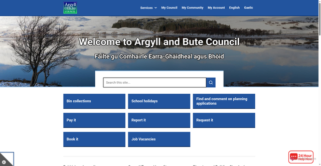 Security scan screenshot of https://www.argyll-bute.gov.uk/