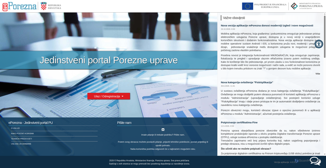 Security scan screenshot of https://porezna-upirava.firebaseapp.com/
