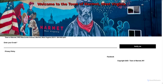 Security scan screenshot of https://www.marmetwv.gov/
