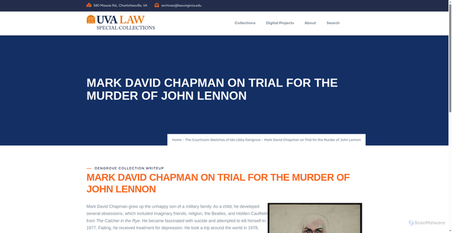 Security scan screenshot of https://archives.law.virginia.edu/dengrove/writeup/mark-david-chapman-trial-murder-john-lennon
